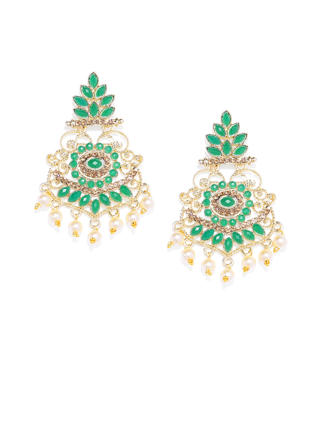 

Kord Store Green & Gold-Toned Contemporary Drop Earrings