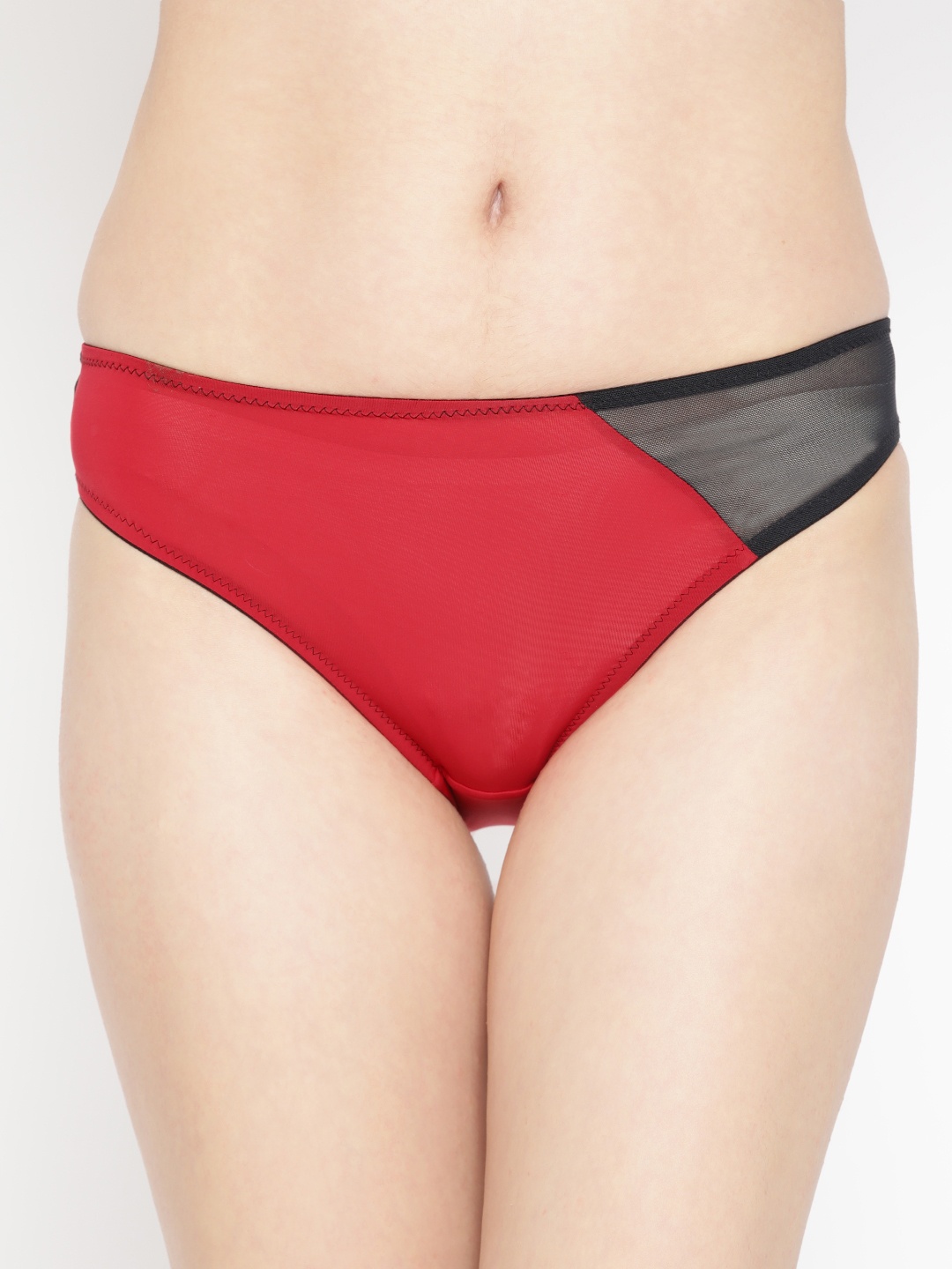 

EROTISSCH Women Red & Black Colourblocked Bikini Briefs AIP-3B