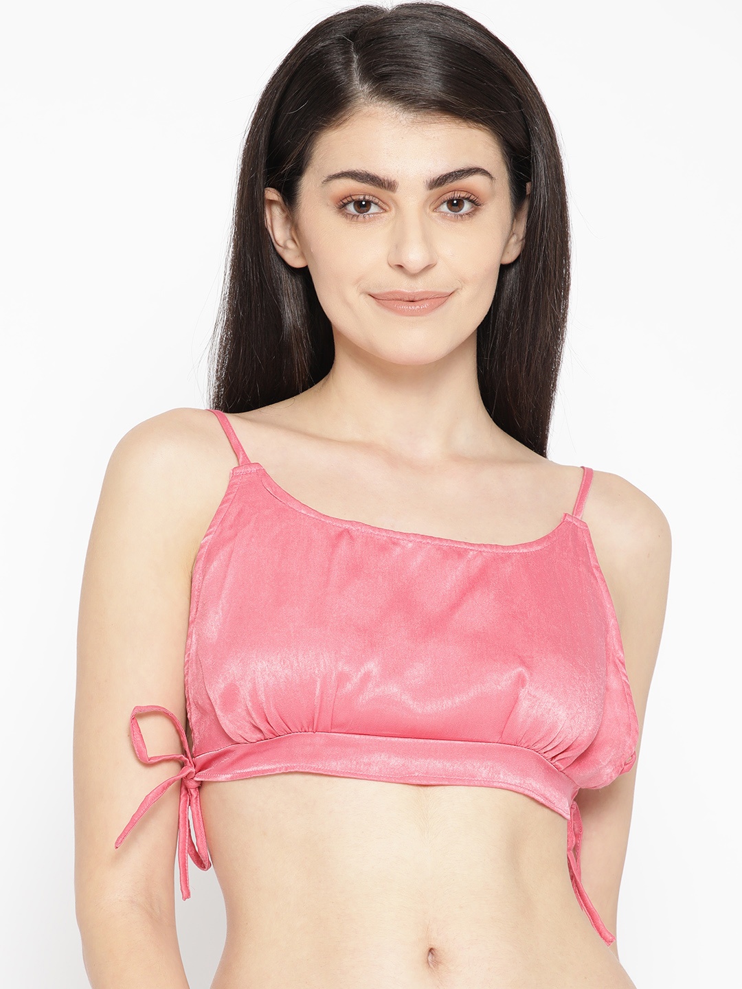 

EROTISSCH Women Pink Solid Bralette Top