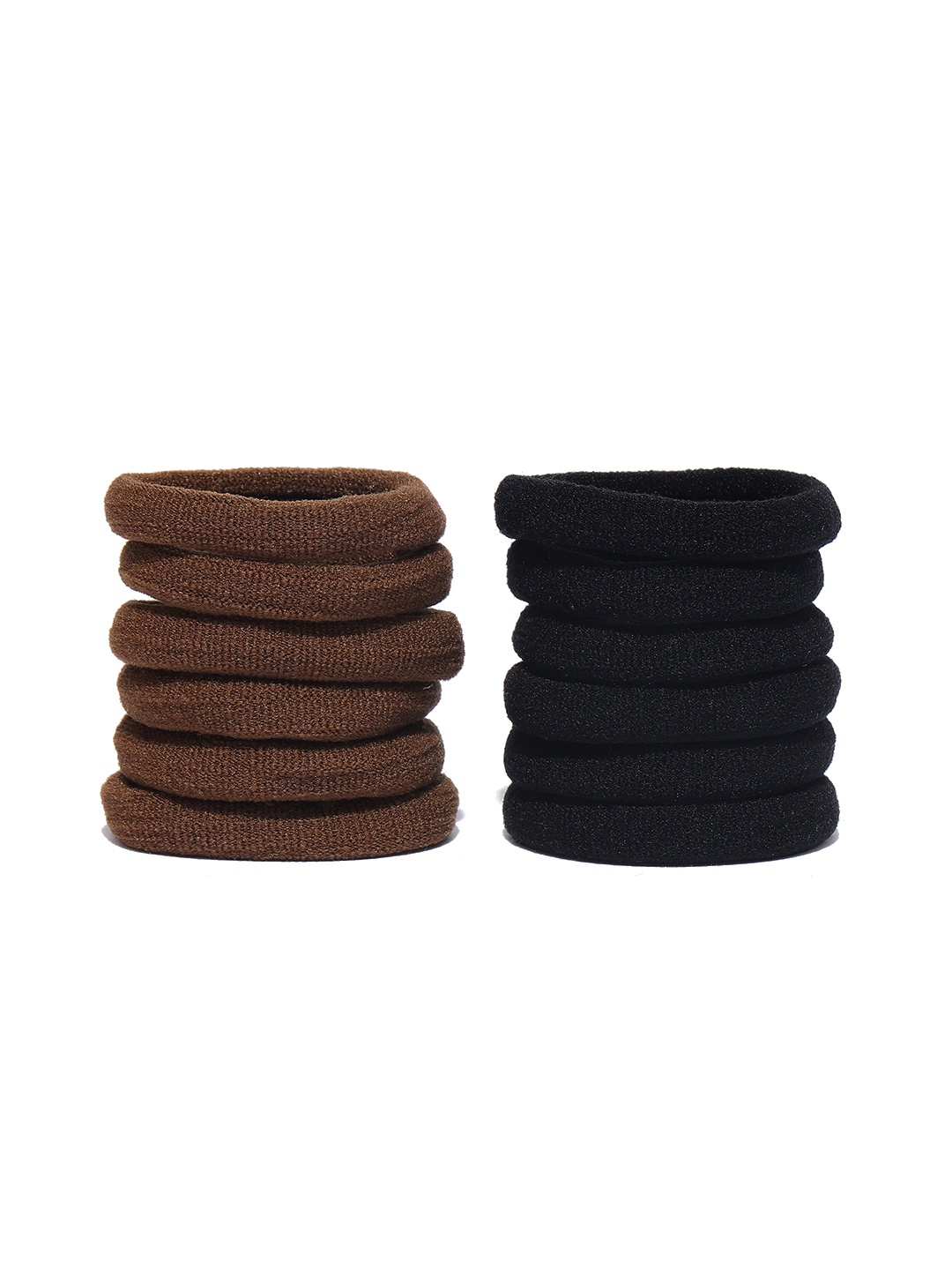 

ToniQ Black & Brown Set Of 12 Ponytail Holders