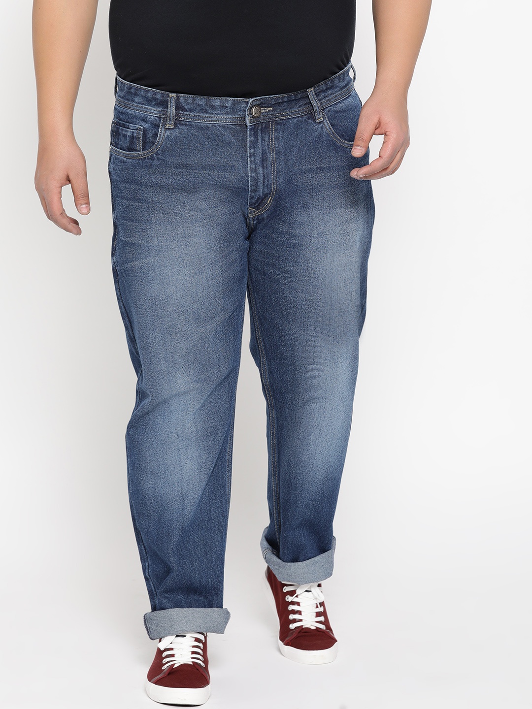 

FEVER Men Blue Straight Fit Mid-Rise Clean Look Jeans