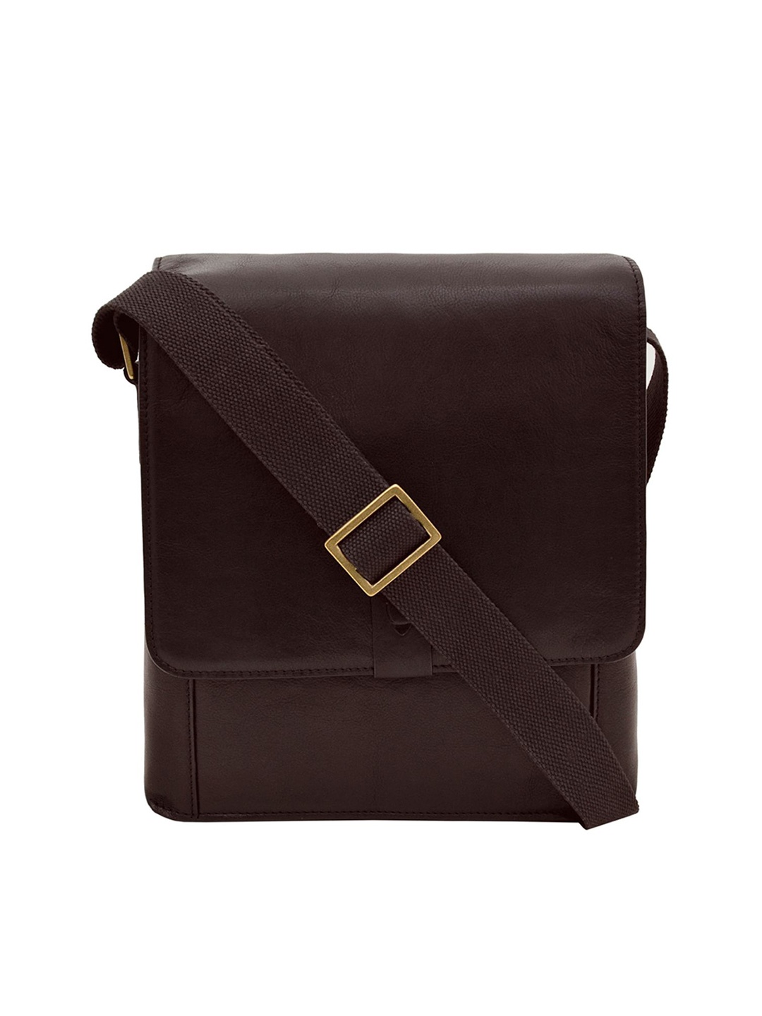 

Hidesign Men Brown Solid Leather Messenger Bag