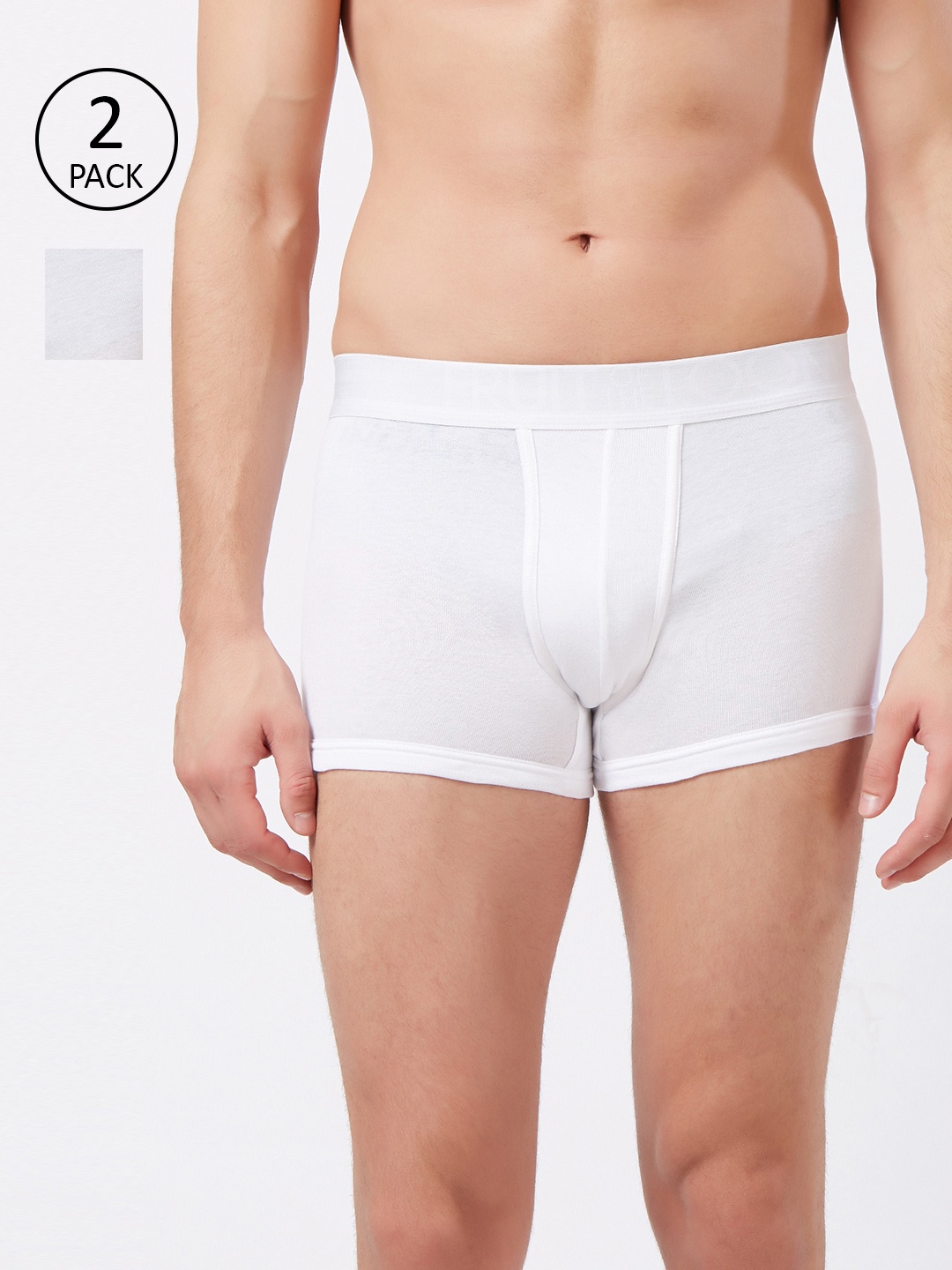 

Fruit of the loom Men Pack Of Two White Solid Trunks 10570744-2