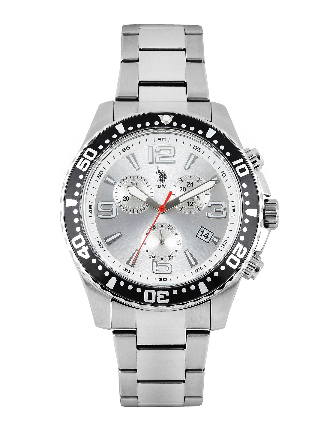 

U.S. Polo Assn. Men Silver-Toned Dial Chronograph Watch USAT0091
