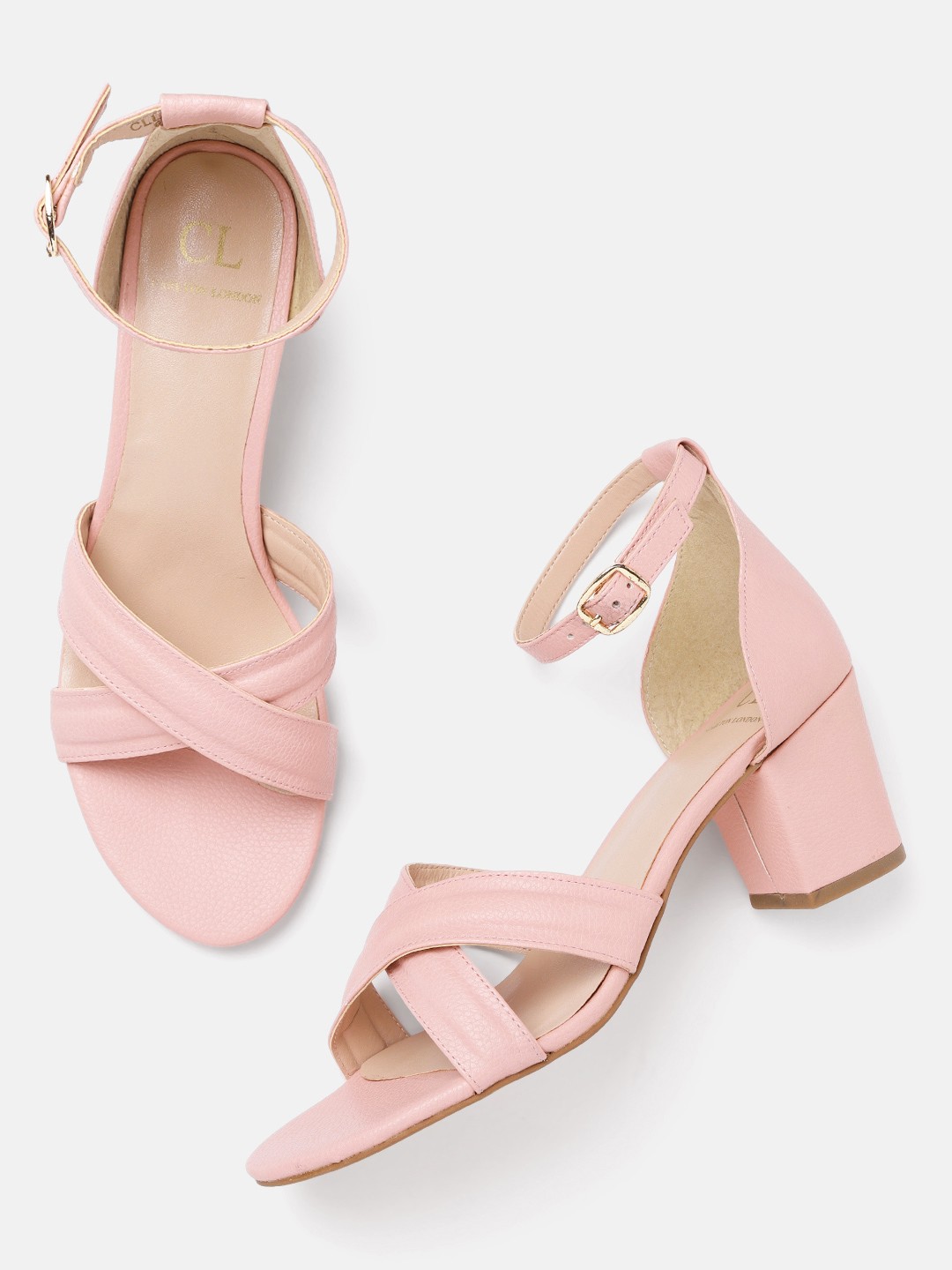 

Carlton London Women Pink Solid Block Heels
