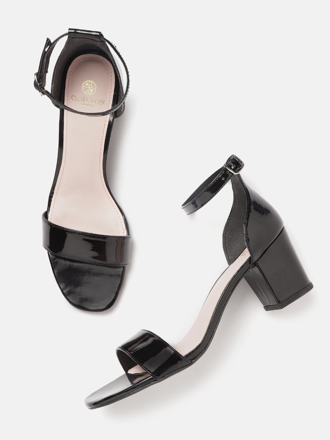 

Carlton London Women Black Solid Sandals