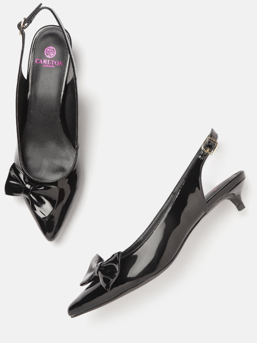 

Carlton London Women Black Solid Pumps