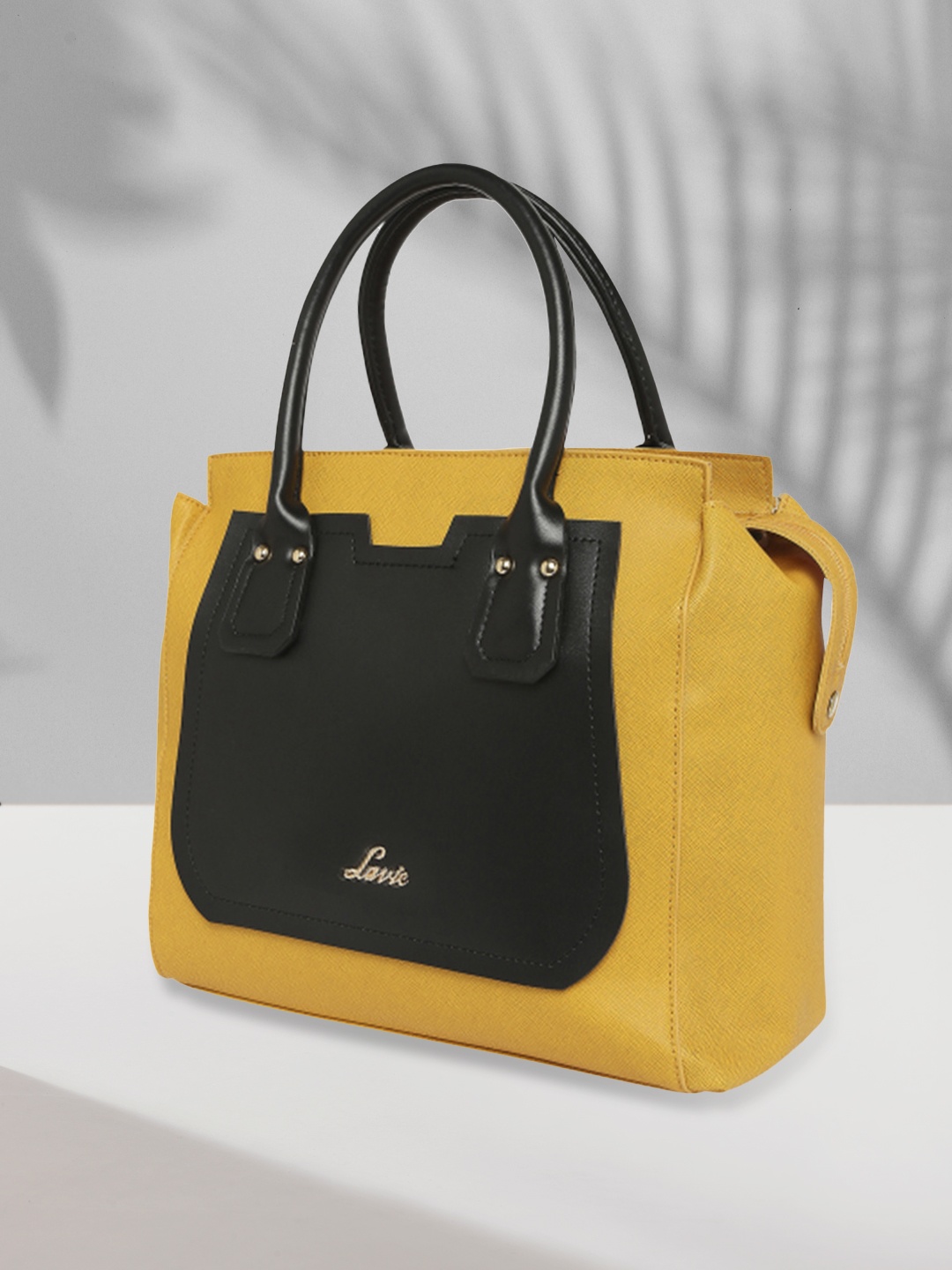 

Lavie Cassie Women Yellow And Black Large Satchel
