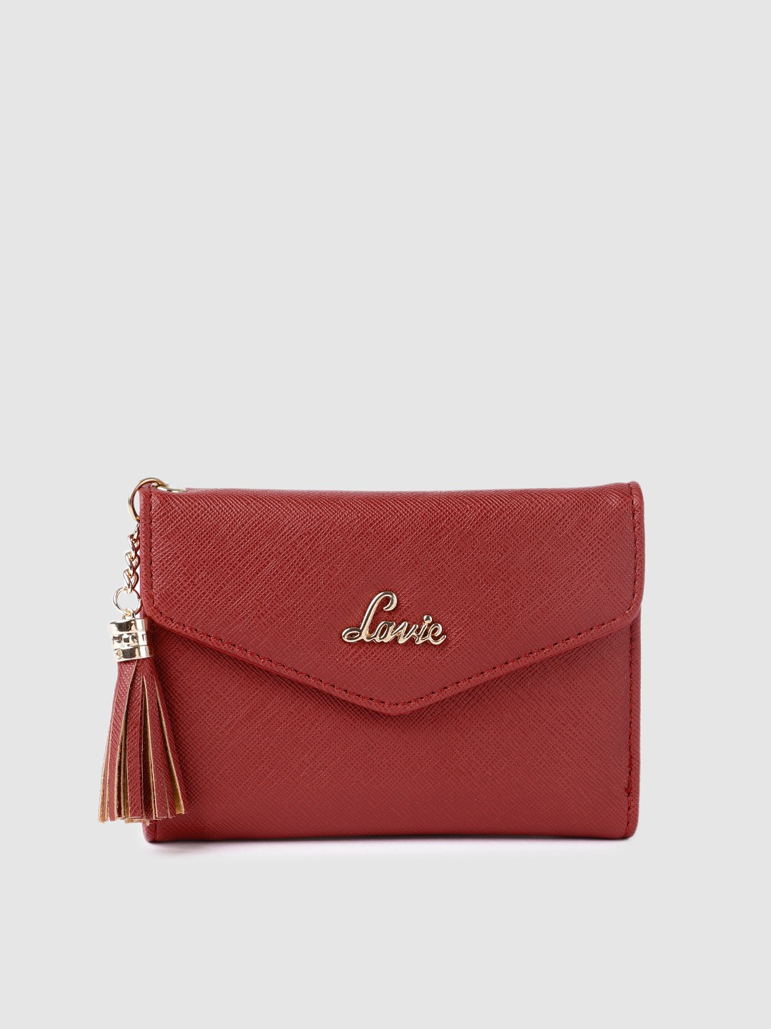 

Lavie Women Red Solid Three Fold Wallet