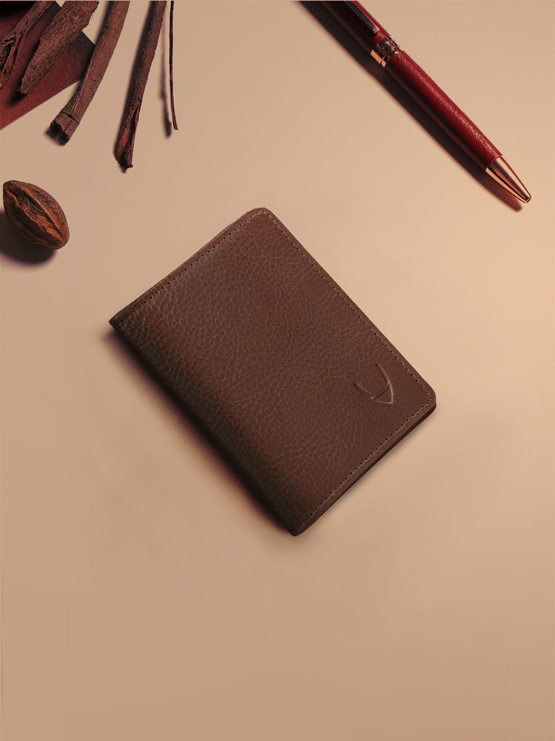 

Hidesign Men Brown Solid Leather Card Holder