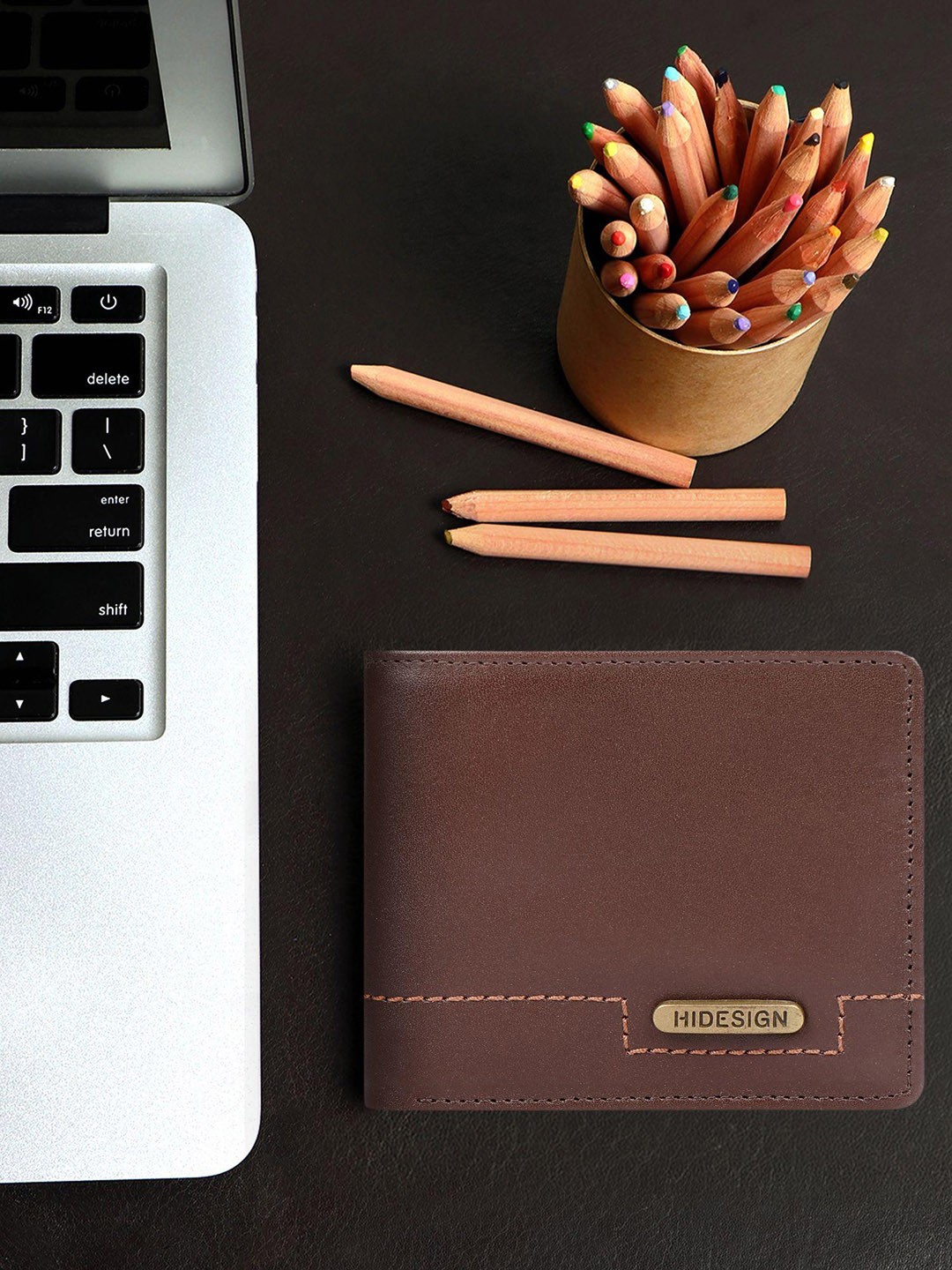 

Hidesign Men Brown Solid Leather Two Fold Wallet