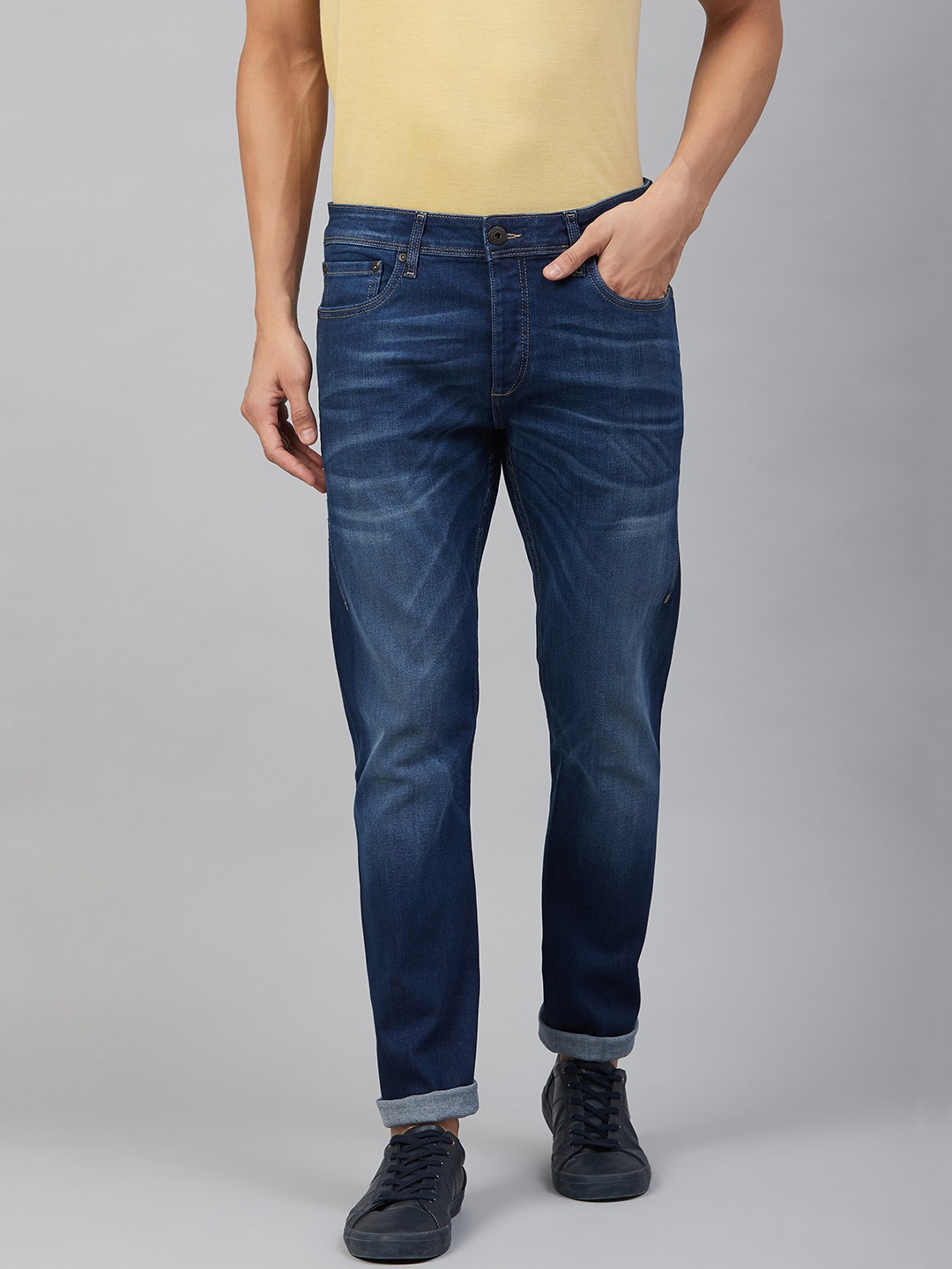 

Jack & Jones Men Navy Blue Skinny Fit Low-Rise Clean Look Jeans