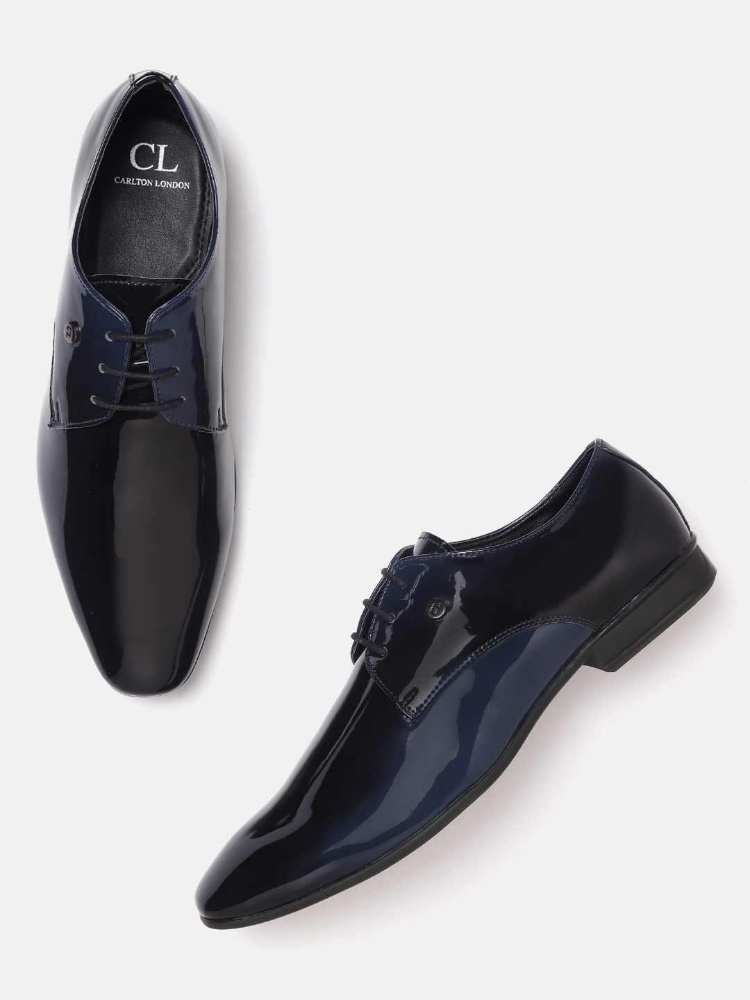 

Carlton London Men Navy Blue Solid Formal Derbys