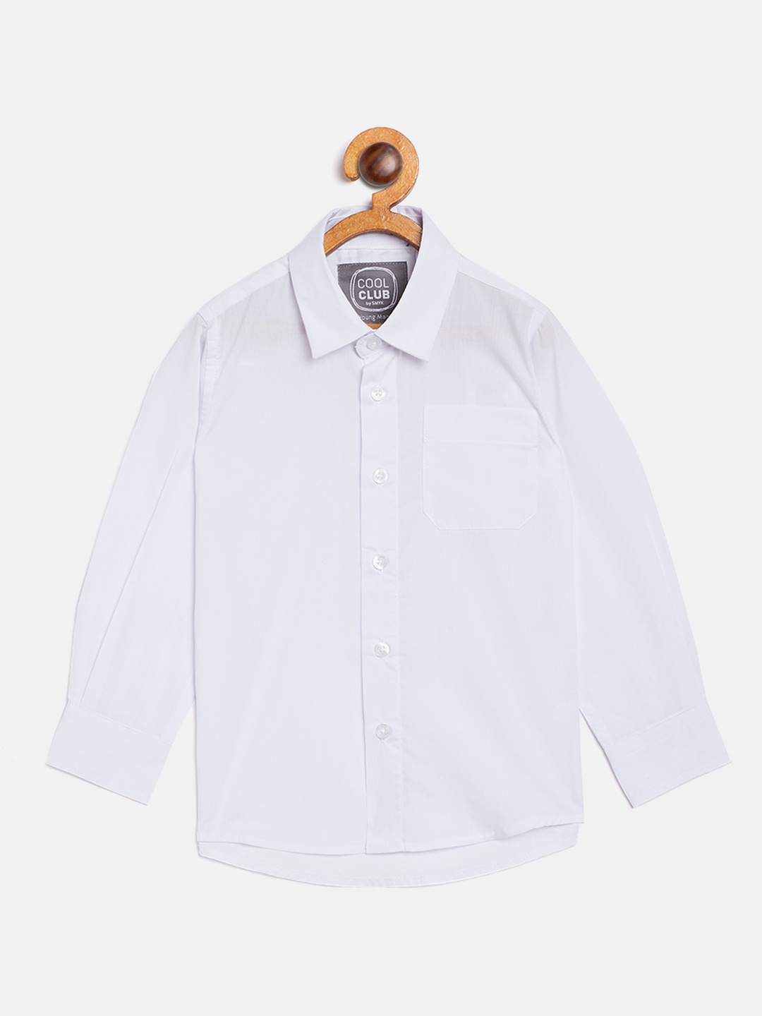 

COOL CLUB Boys White Regular Fit Solid Casual Shirt