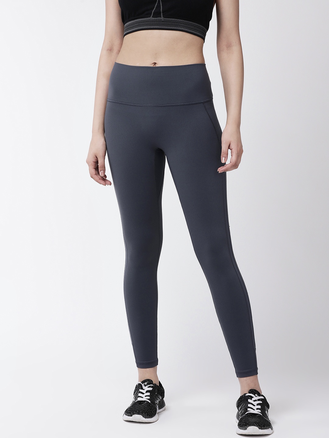 

Fitkin Women Blue Solid Quick Dry Training Tights