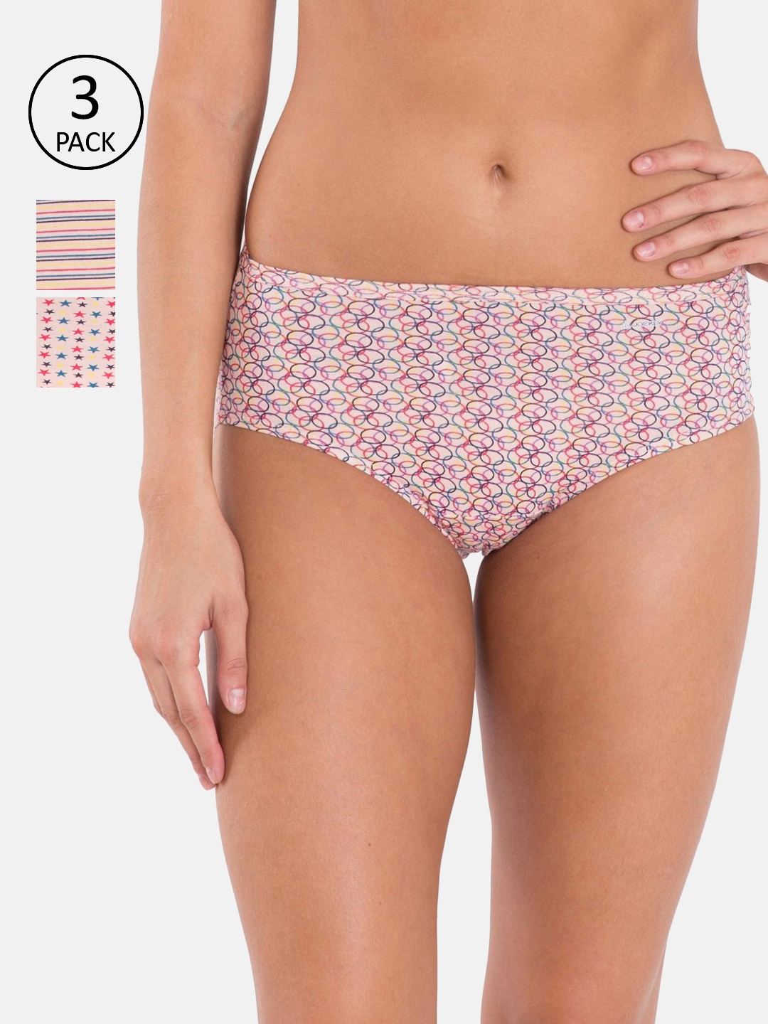 Jockey Women Pack of 3 Assorted Hipster Briefs 1406-0310