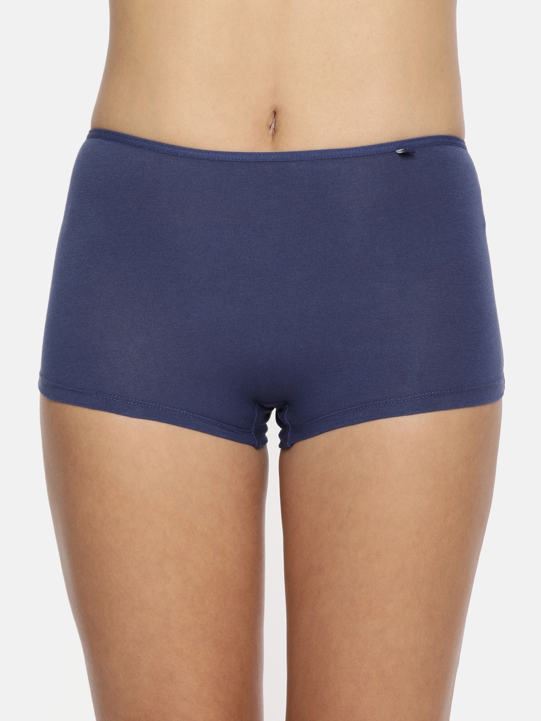 

Jockey Women Blue Solid Boy Short SS04-0105