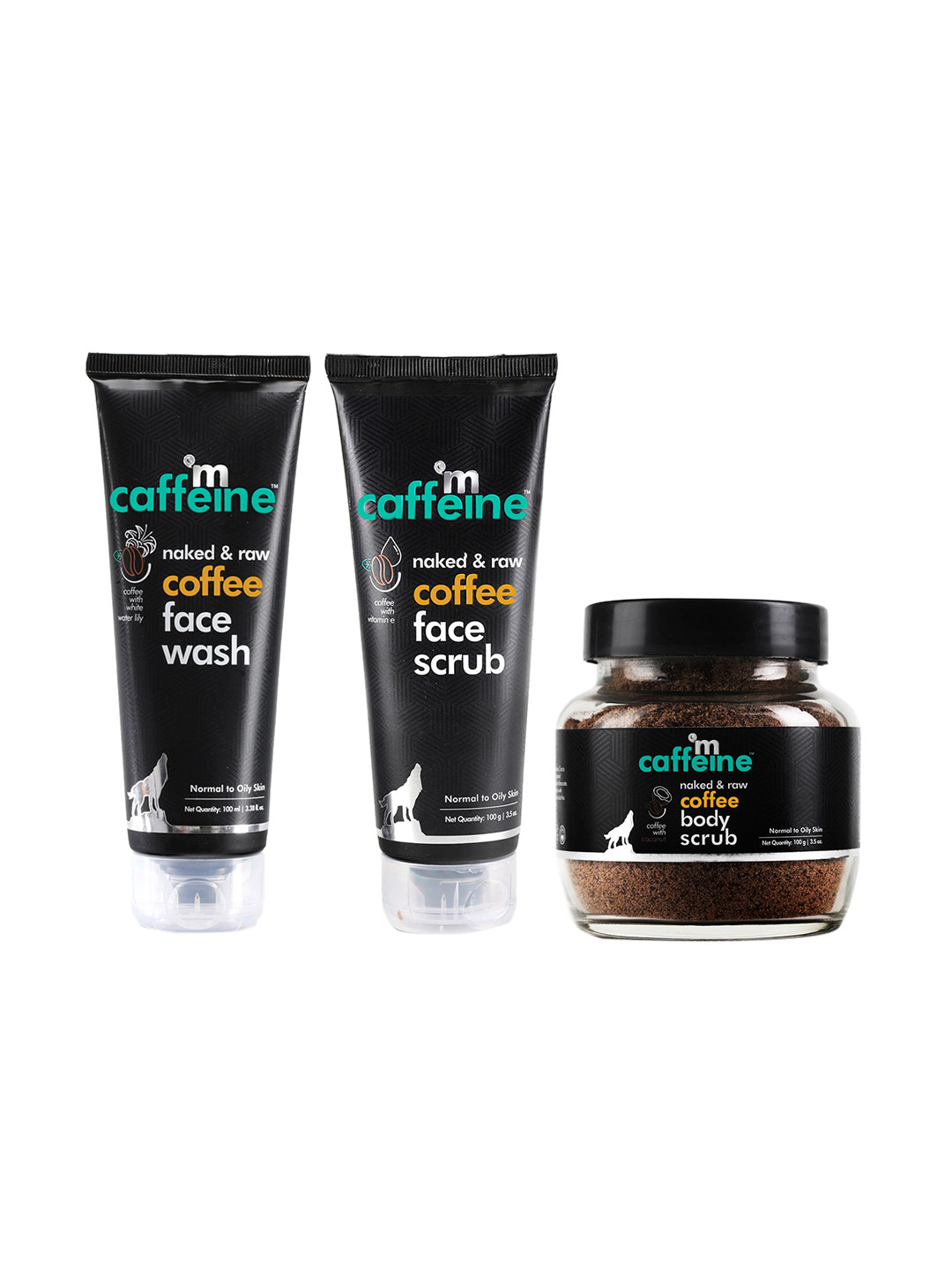 

MCaffeine Sustainable Complete Coffee Skin Care Combo (Set of 3), Brown
