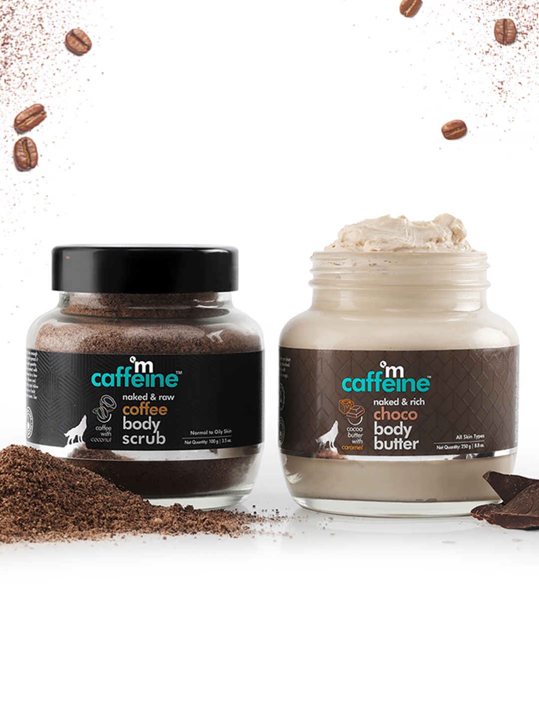 

MCaffeine Body Polishing Kit for Exfoliation Tan Removal & Intense Moisturization, Brown