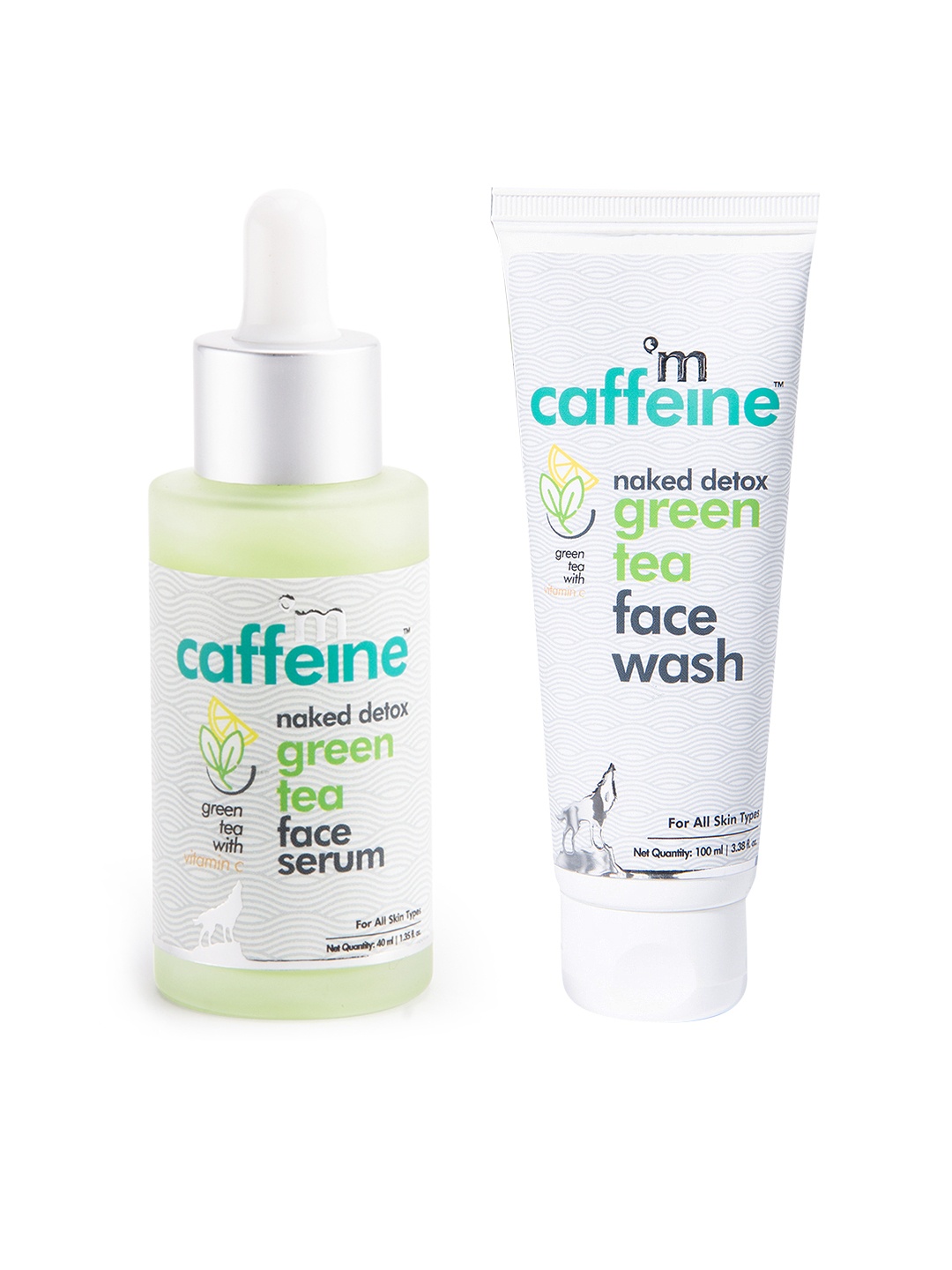 

MCaffeine Sustainable Green Tea Day Hydration Routine (Set of 2), White