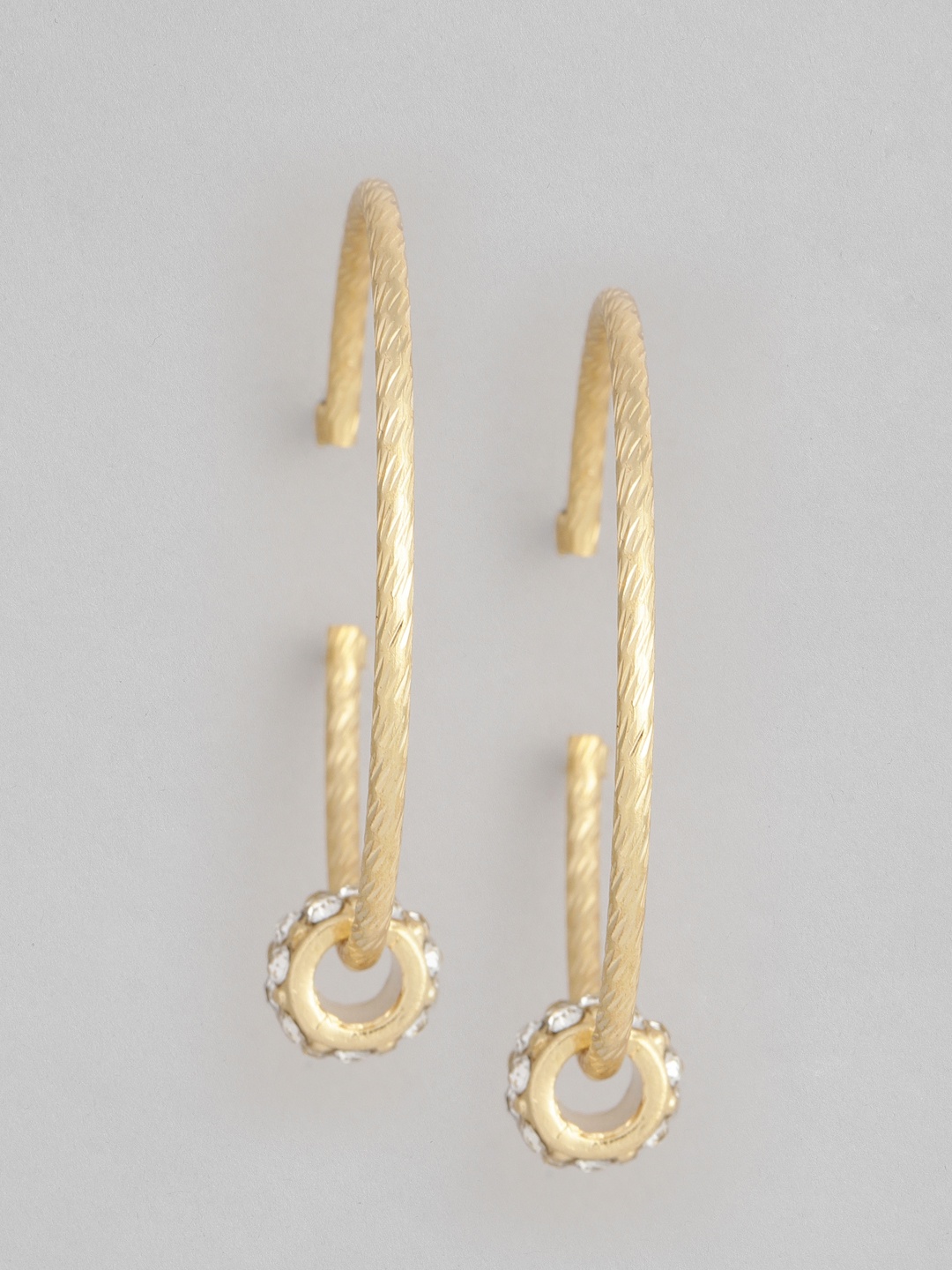 

DressBerry Gold-Toned Circular Hoop Earrings