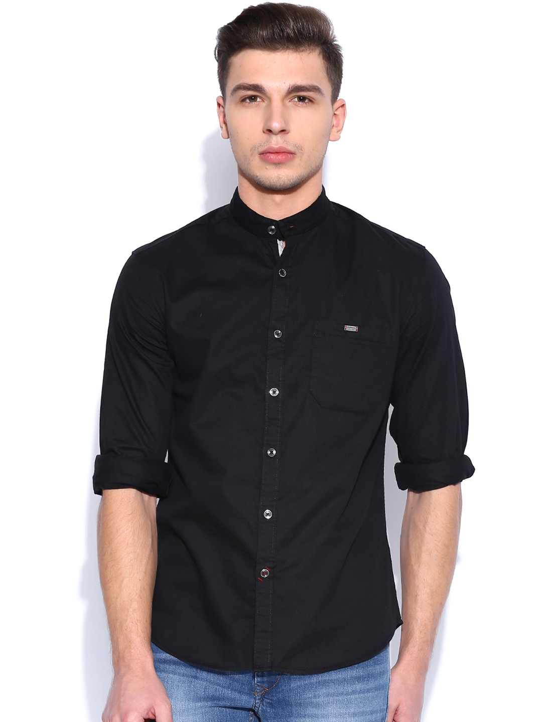 

Locomotive Black Casual Shirt