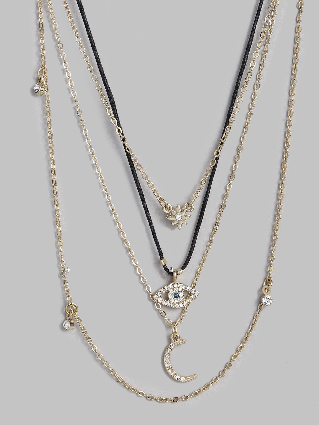 

DressBerry Women Black & Gold-Toned Layered Necklace