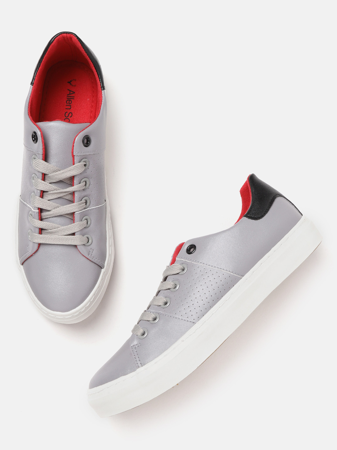 

Allen Solly Women Grey Solid Sneakers