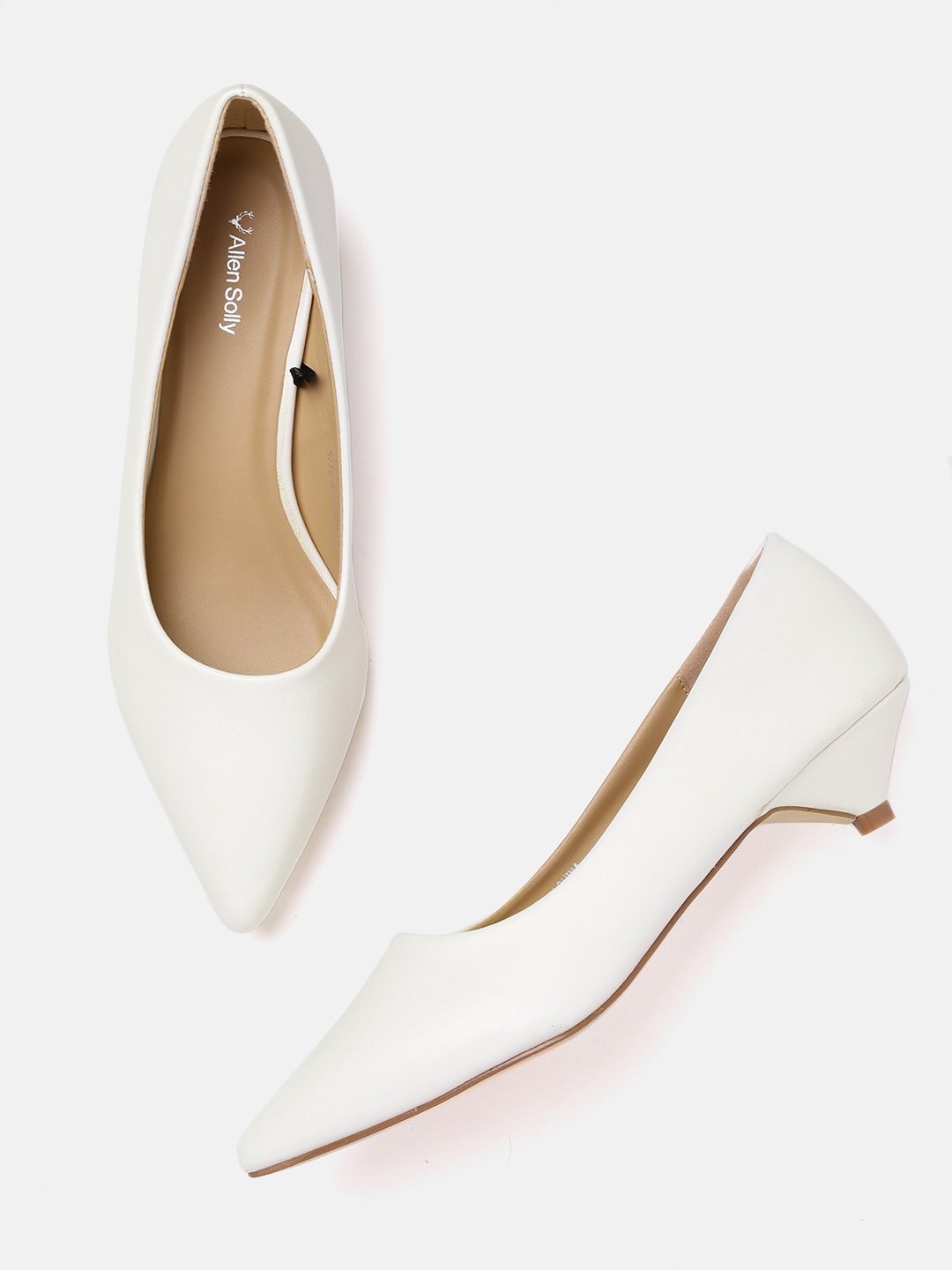

Allen Solly Women White Solid Pumps
