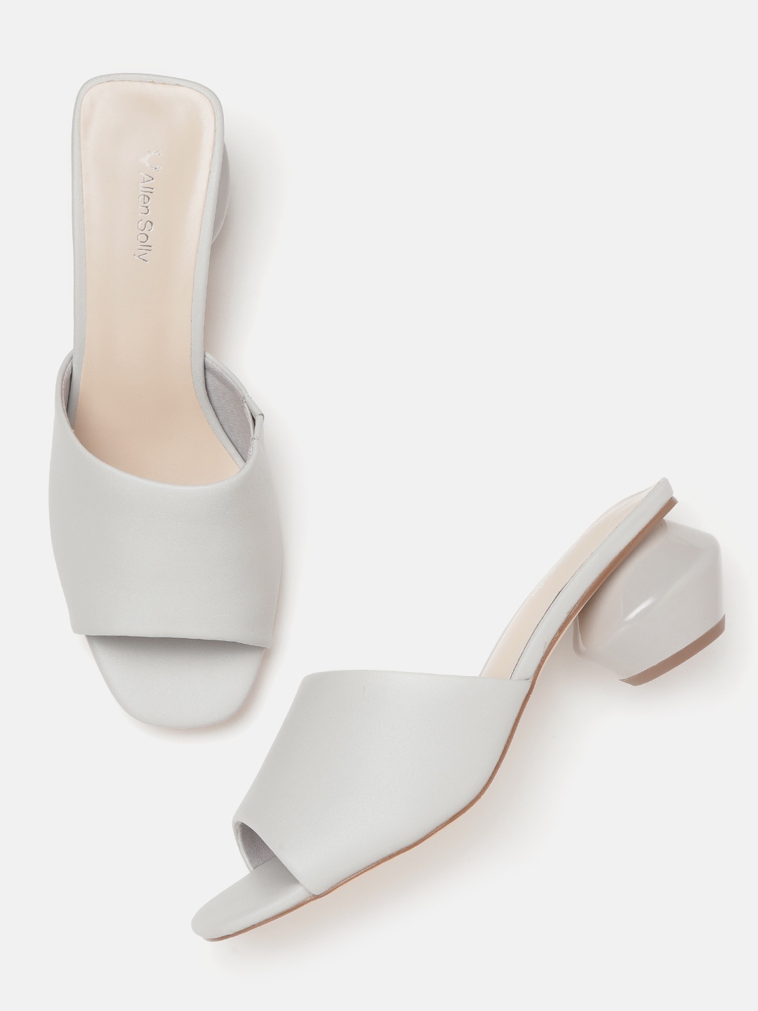 

Allen Solly Women Grey Solid Mules