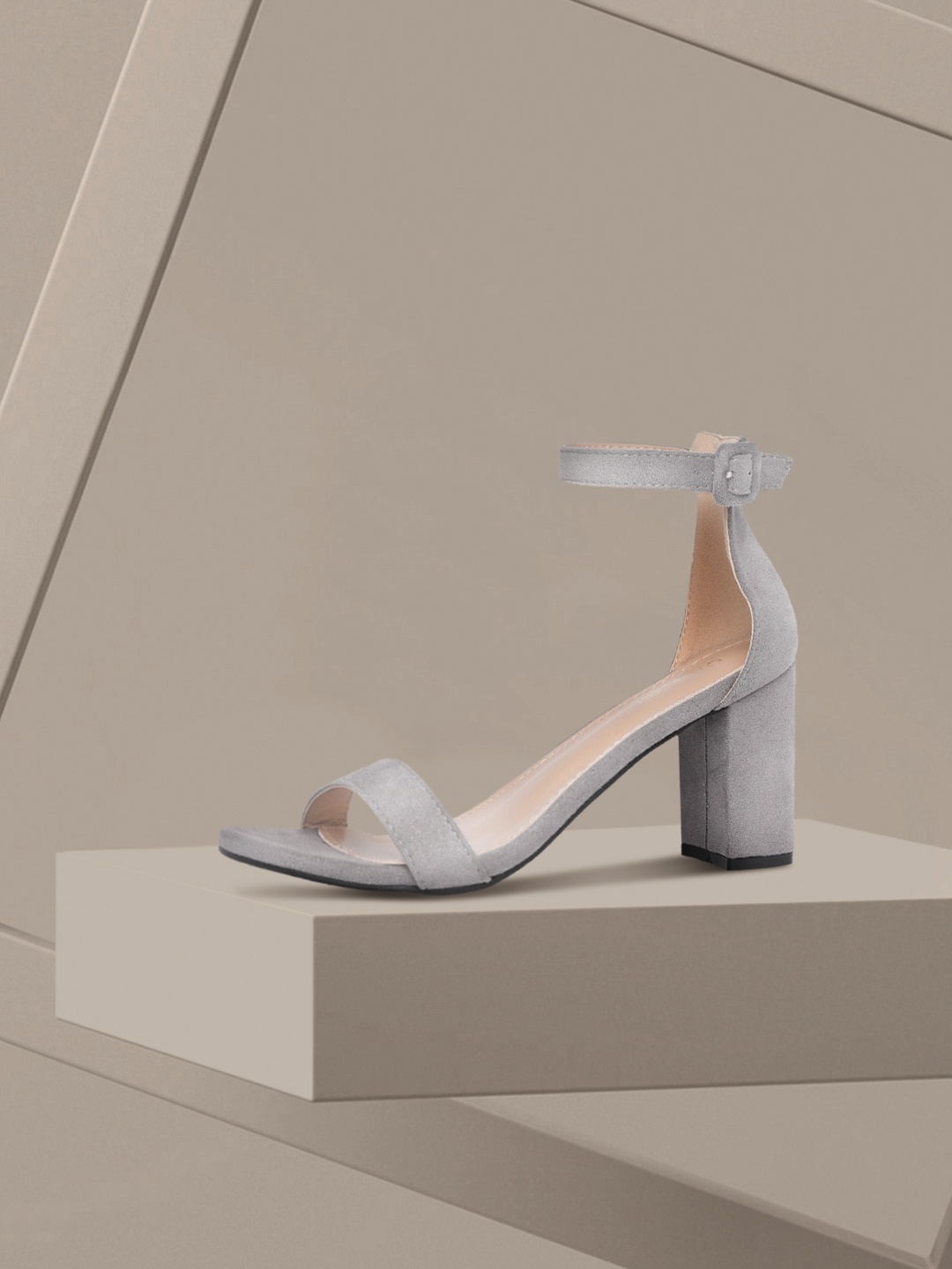 

Allen Solly Women Grey Mid-Top Solid Heels