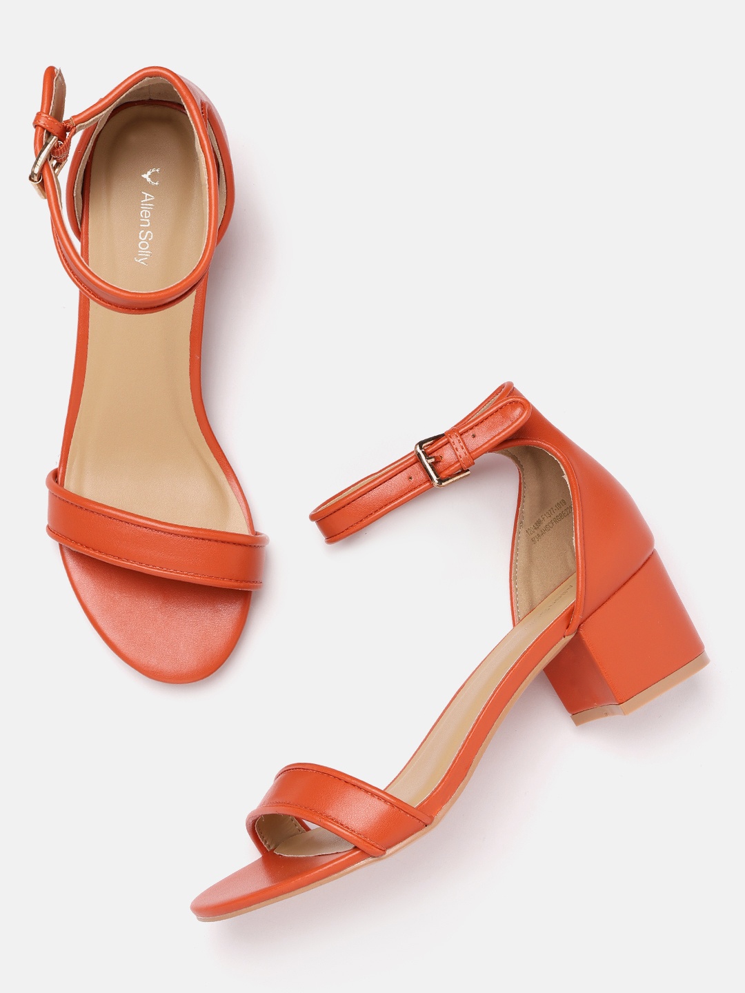 

Allen Solly Women Rust Orange Mid-Top Solid Heels