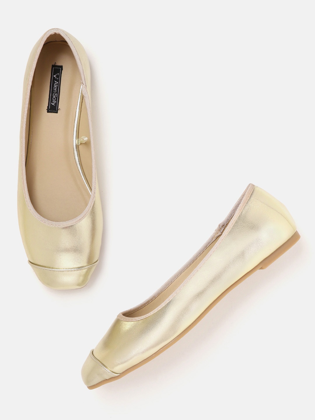 

Allen Solly Women Gold-Toned Solid Ballerinas