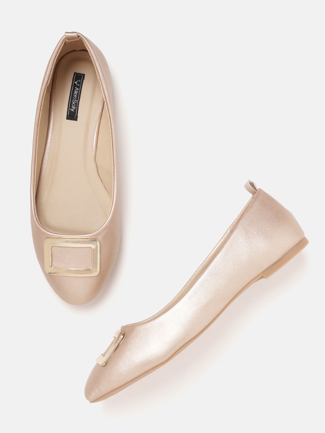 

Allen Solly Women Rose Gold-Toned Solid Ballerinas
