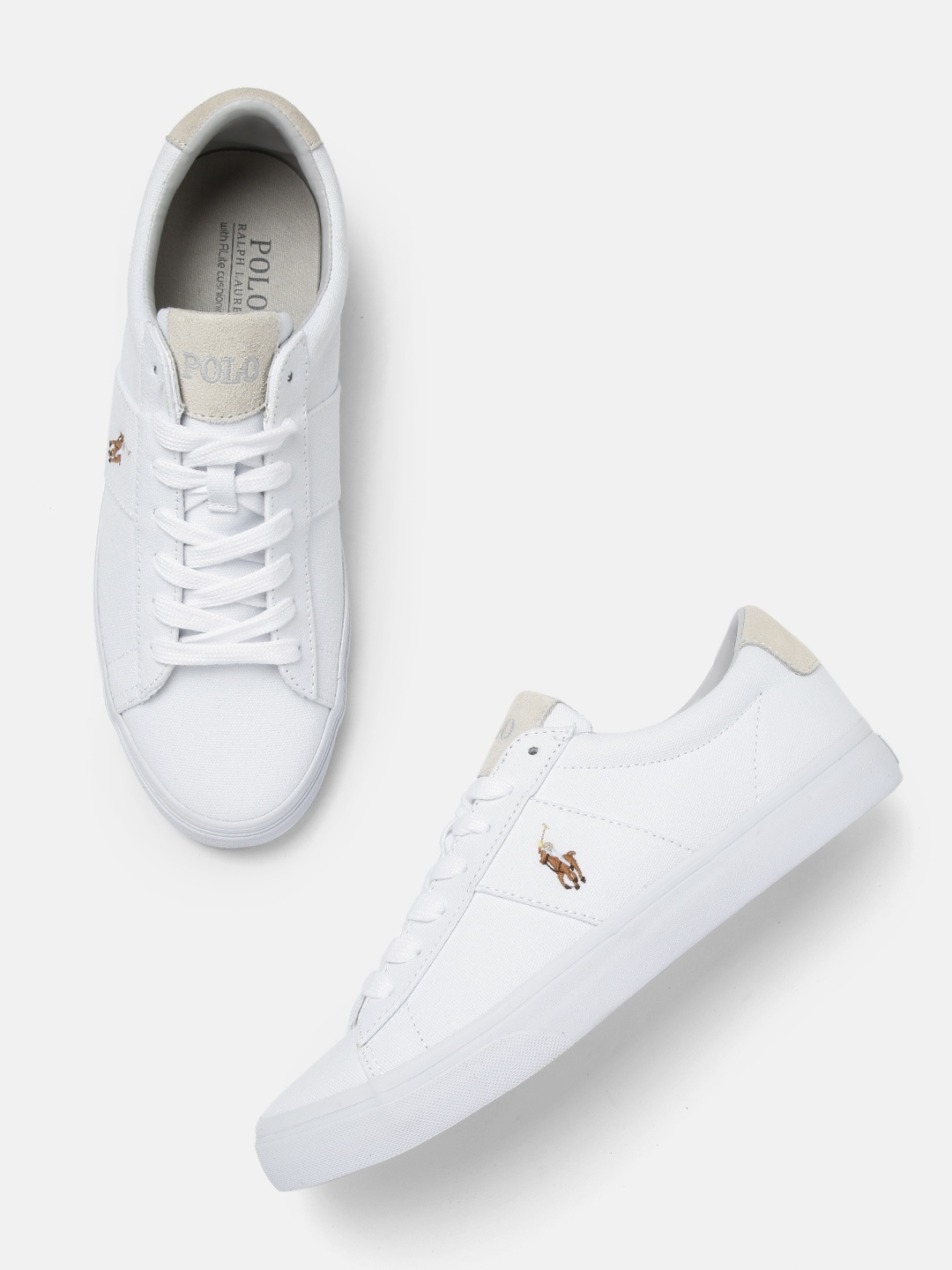 

Polo Ralph Lauren Men White Sayer Canvas Sneaker
