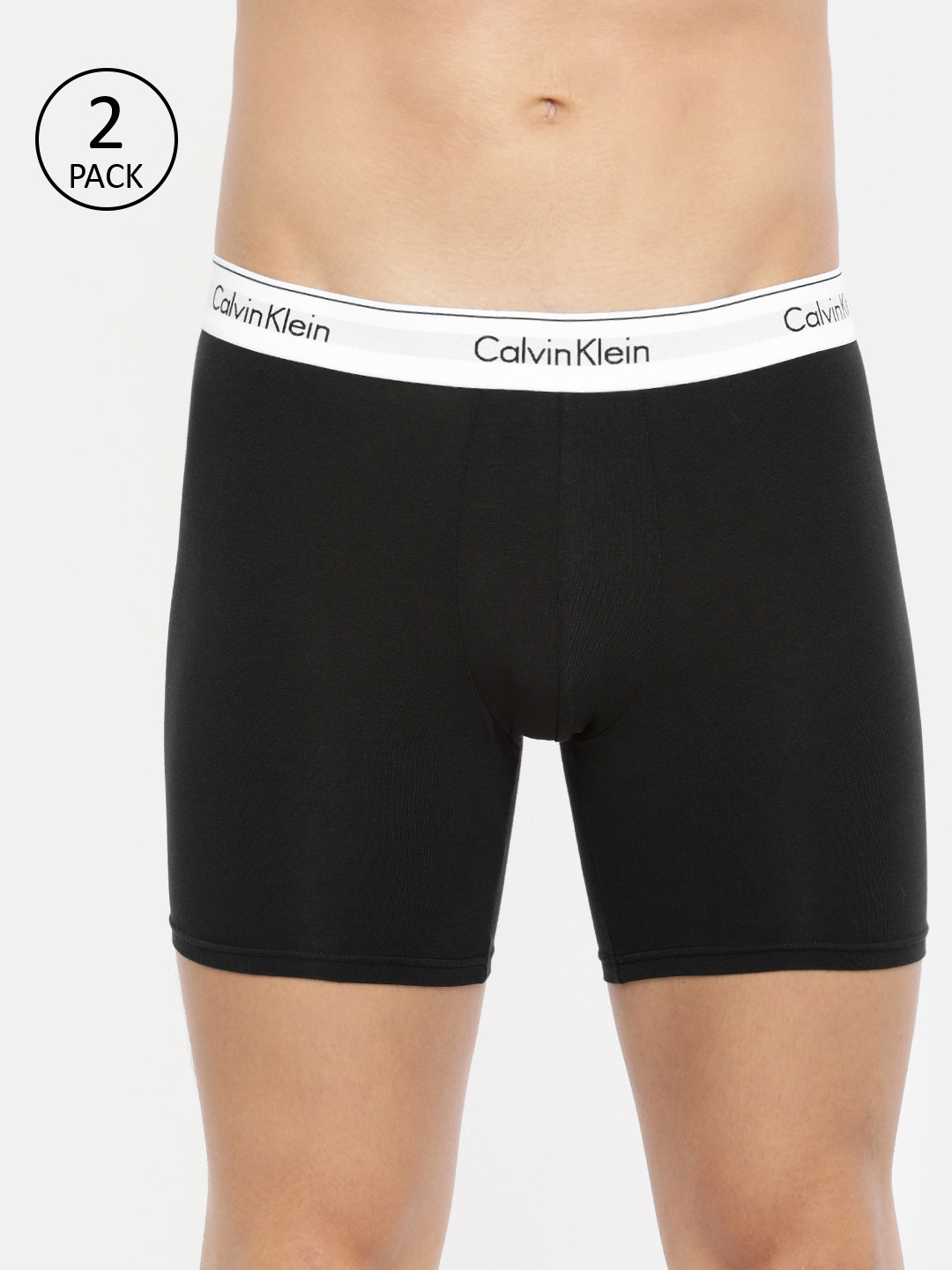 

Calvin Klein Underwear Men Pack of 2 Black Solid Trunks NB1087001