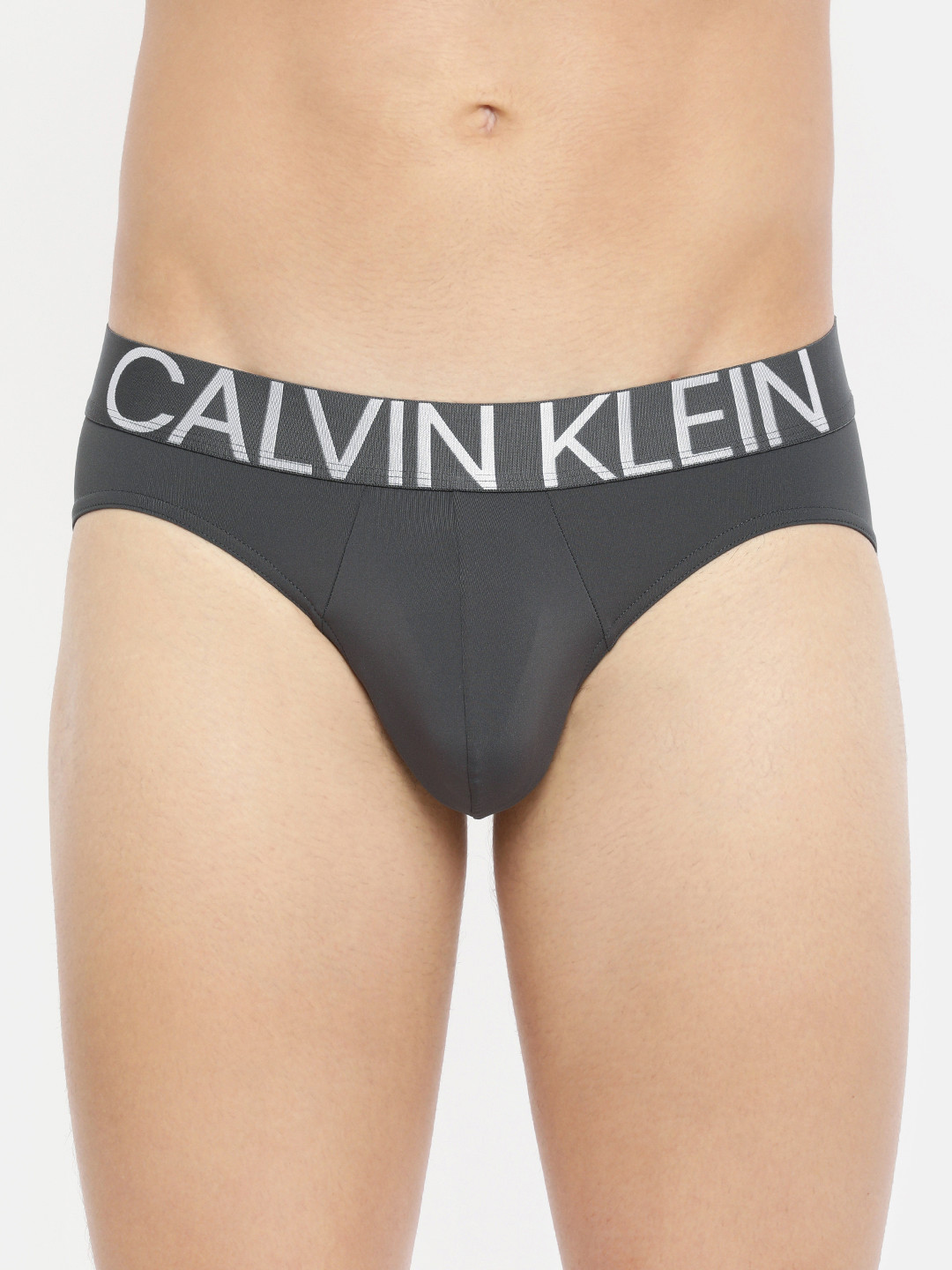 

Calvin Klein Underwear Men Grey Solid Briefs NB17015DG-5Dg