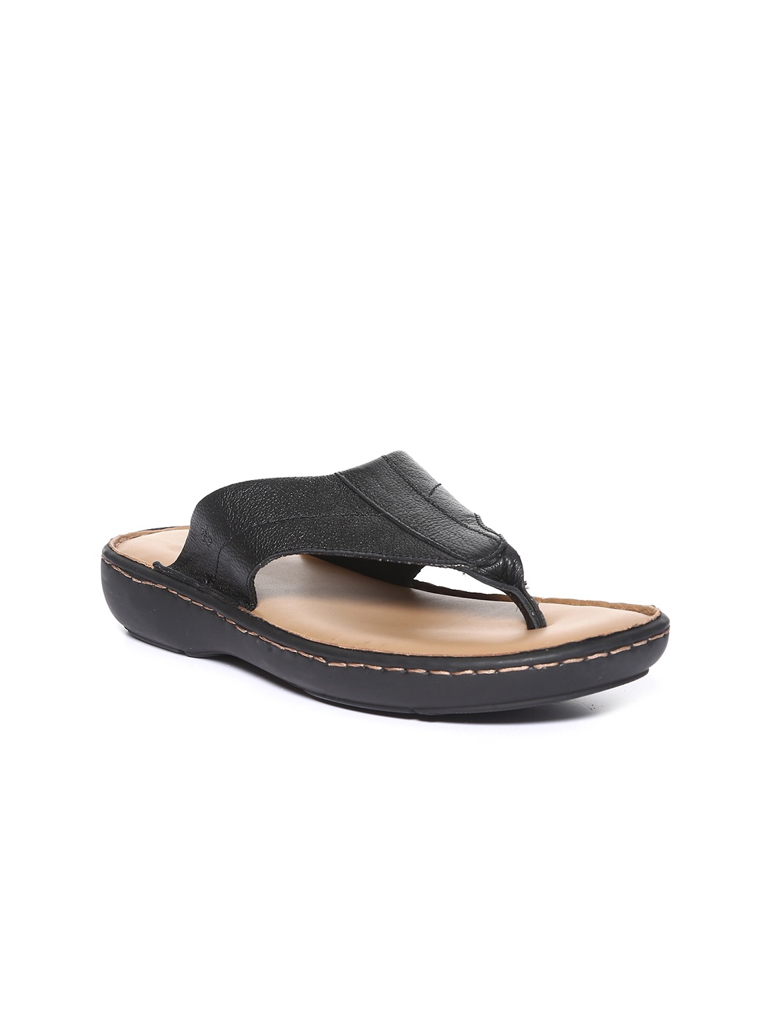 

Arrow Men Black Solid Comfort Sandals