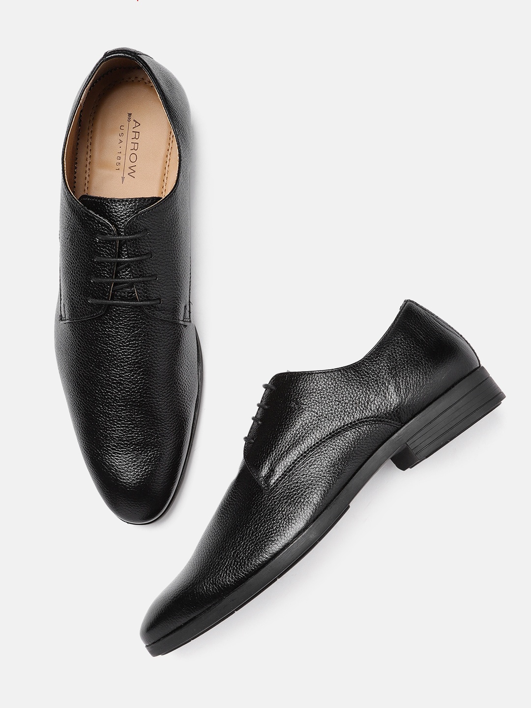 

Arrow Men Black Formal PORTER Leather Derbys