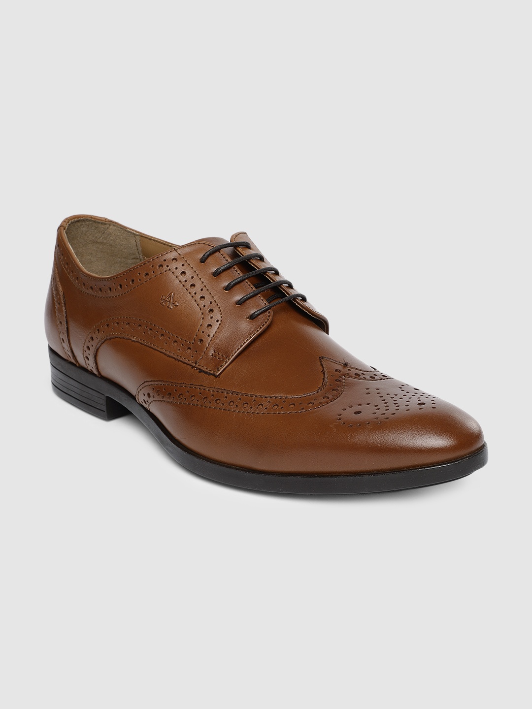 

Arrow Men Tan Brown Solid ROGER Leather Formal Brogues