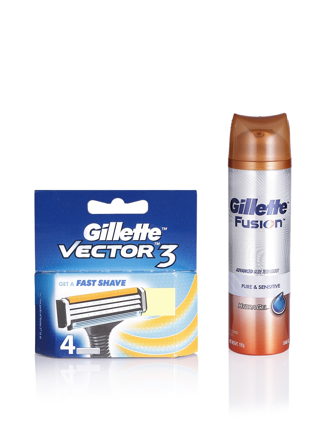 

Gillette Set of Shaving Gel & Blades Cartridge, White