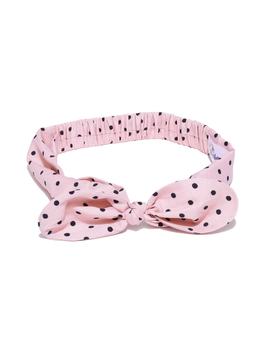 

Blueberry Pink & Black Polka Dot Print Bow Hairband