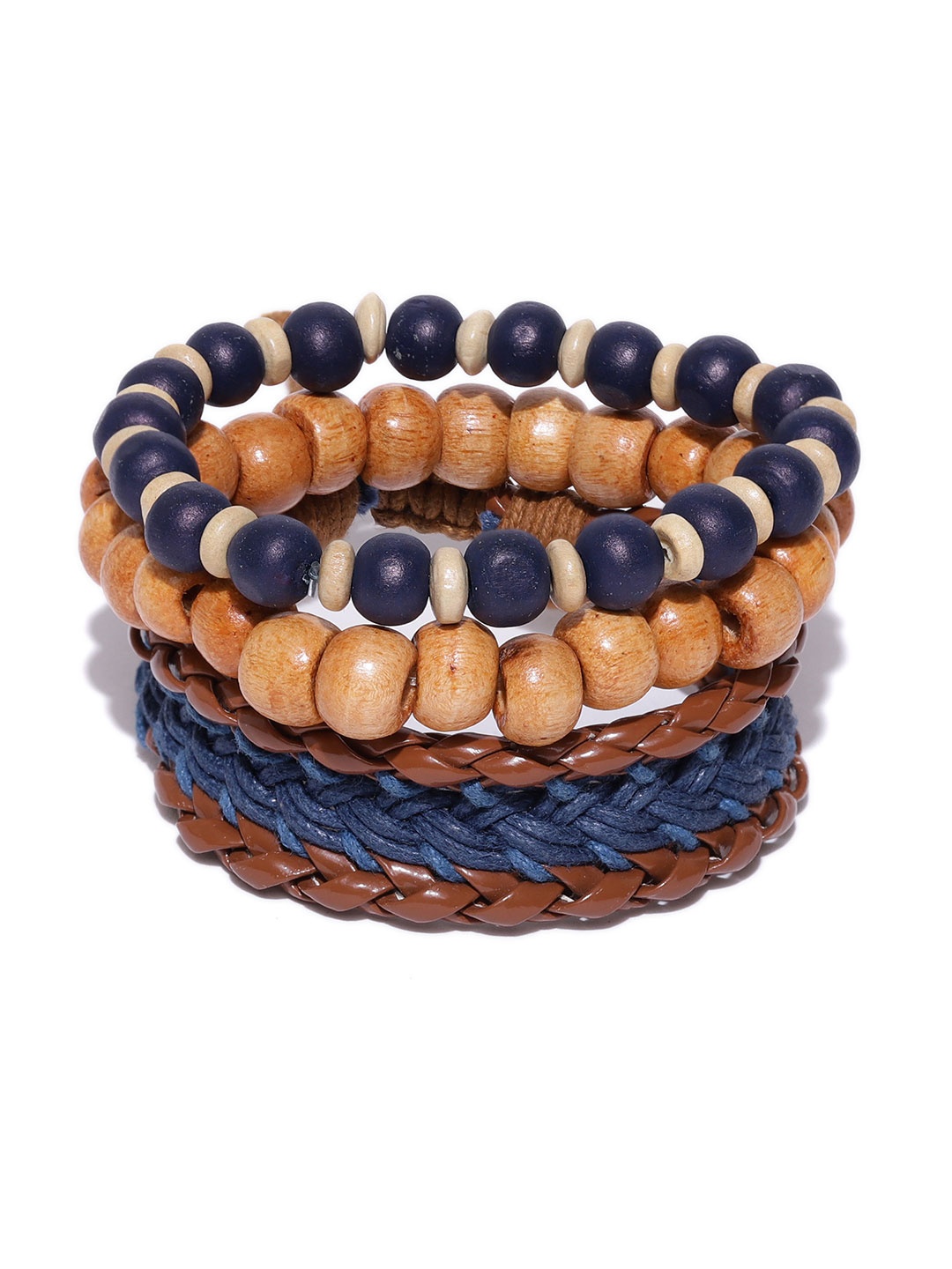 

Blueberry Set of 3 Handcrafted Bracelets, Brown