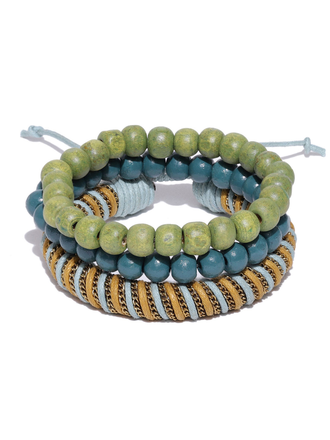 

Blueberry Set of 3 Handcrafted Bracelets, Blue