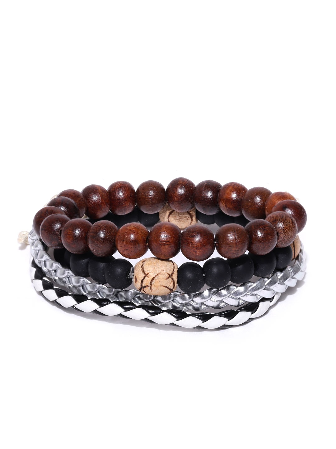 

Blueberry Set of 3 Handcrafted Bracelets, Brown
