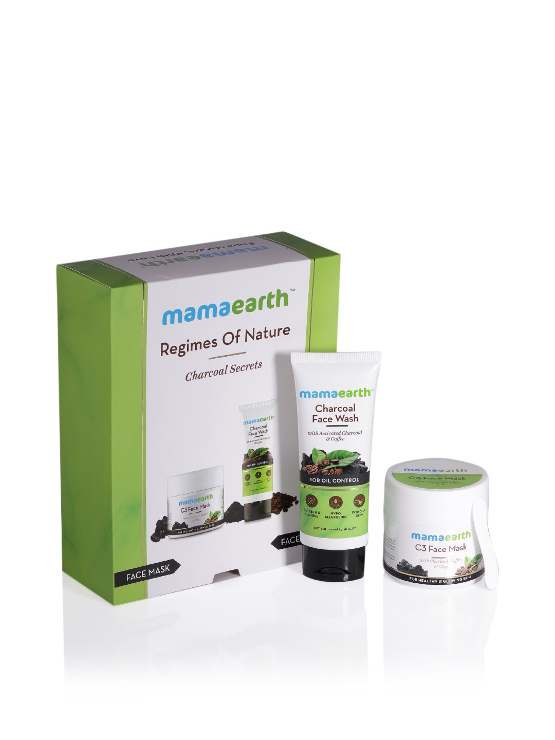 

Mamaearth Sustainable Unisex Set of Charcoal Face Wash C3 Face Wash, White