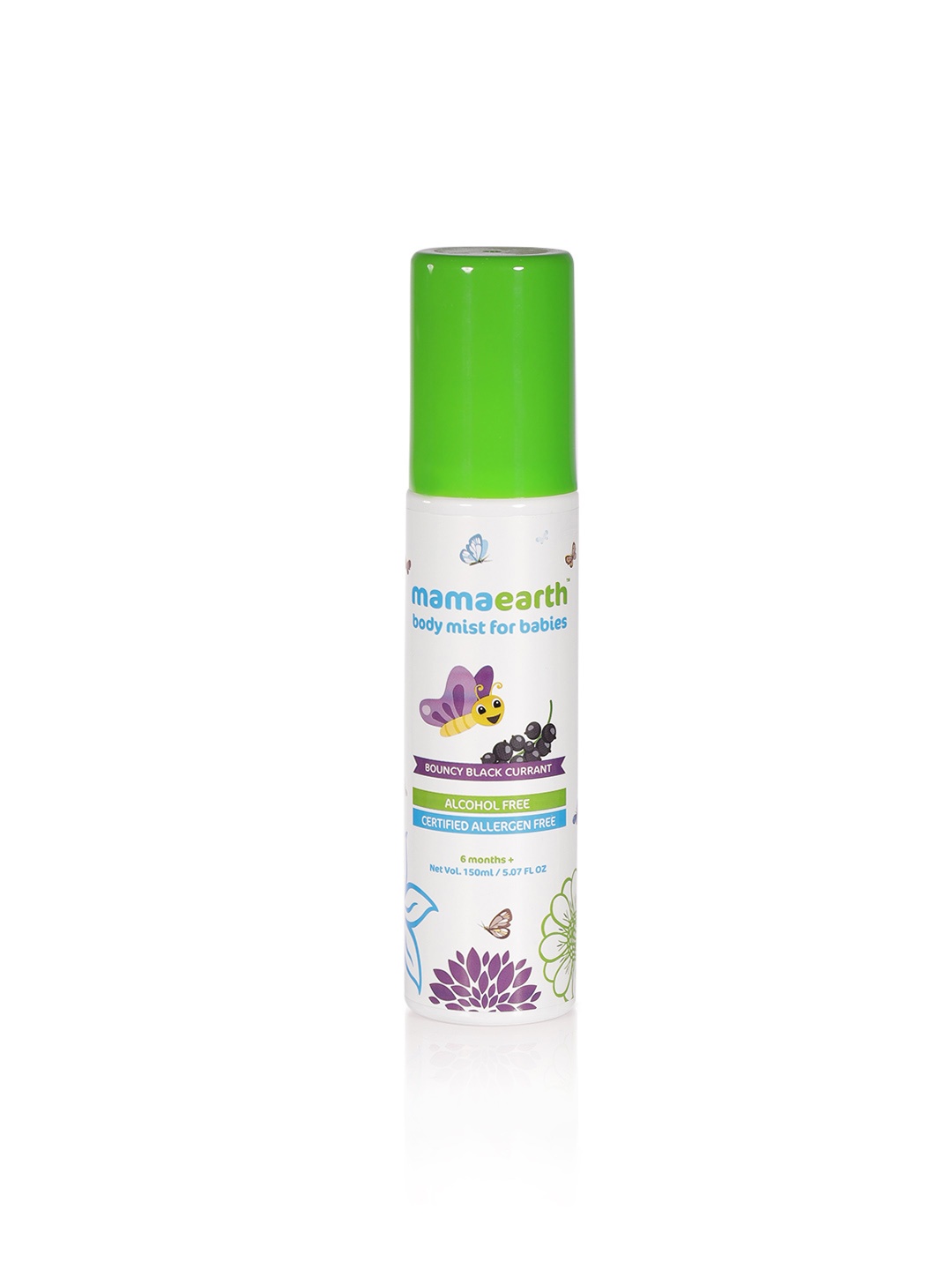 

Mamaearth Sustainable Kids Bouncy Black Currant Body Mist 150ml, White