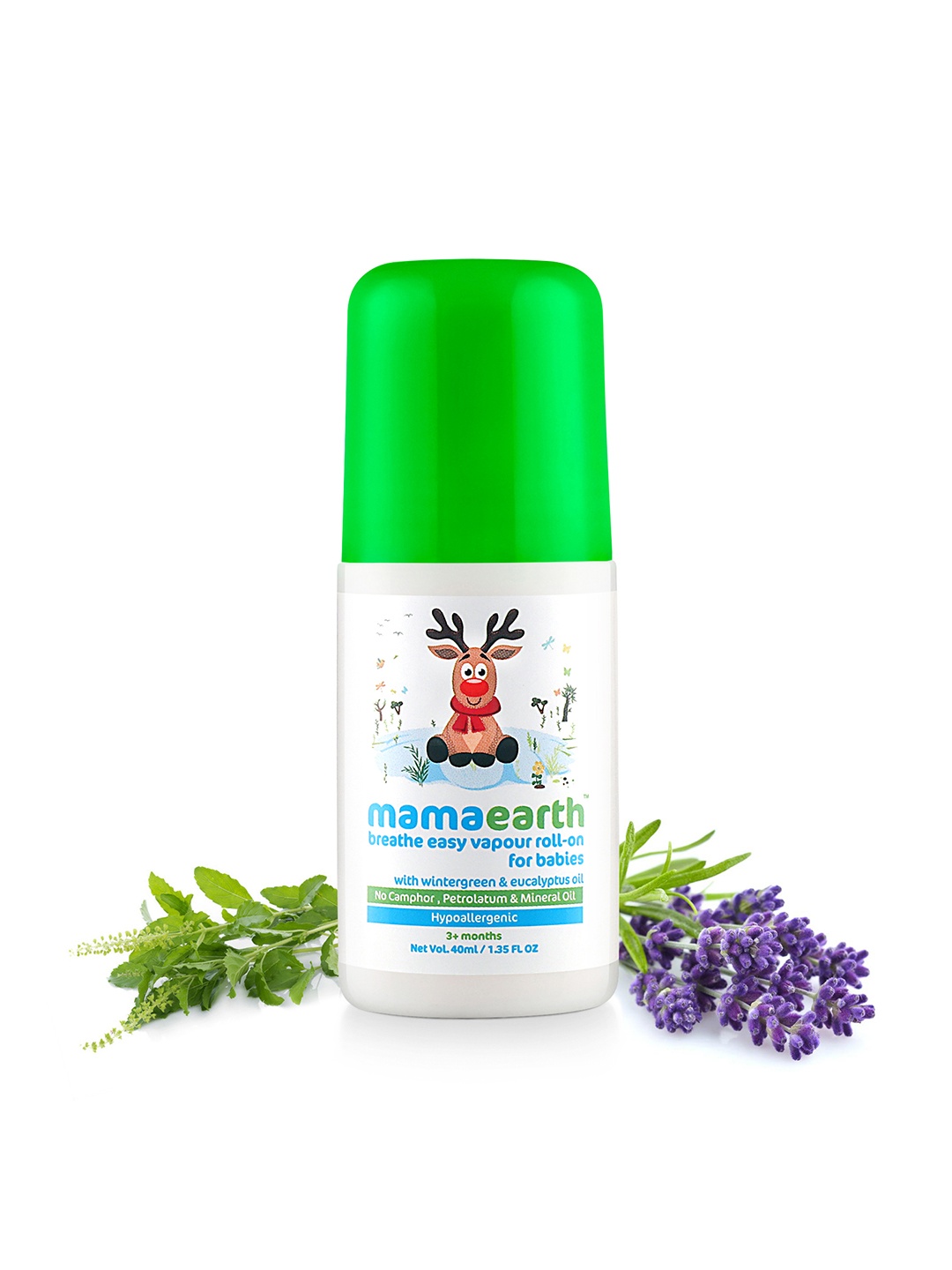 

Mamaearth Natural Breathe Easy Vapour Roll-On 40ml, White