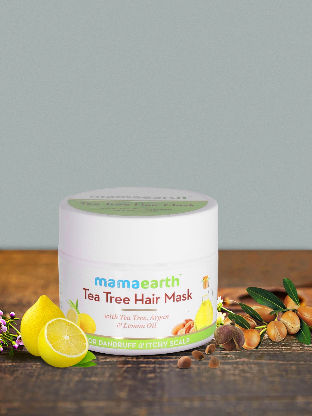 

Mamaearth Sustainable Anti Dandruff Tea Tree & Lemon Oil Hair Mask 200 ml, White