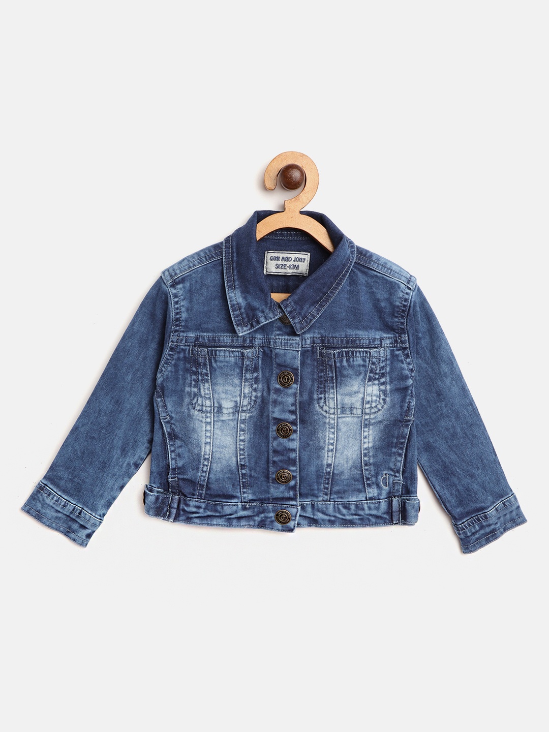 

Gini and Jony Girls Blue Washed Denim Jacket